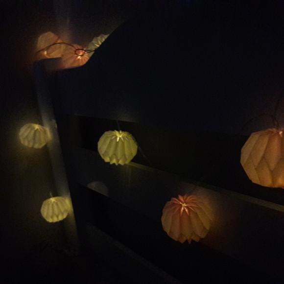 Luminária Decorativa Cordaõ de Luz 10 Bolas Natalinas