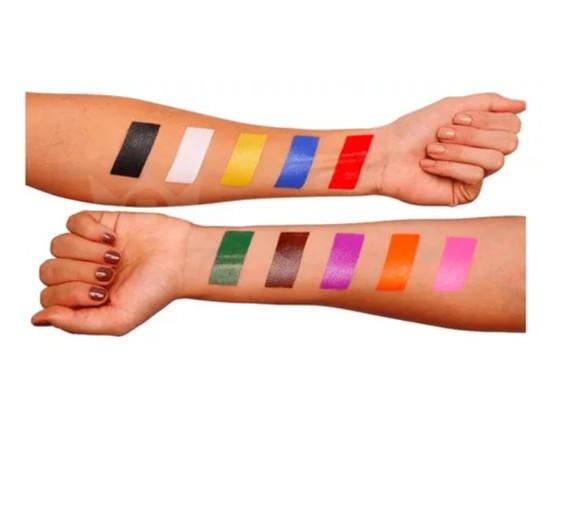 Pintura Facial Cremosa 5 Cores Cartela Carnaval Festas Make