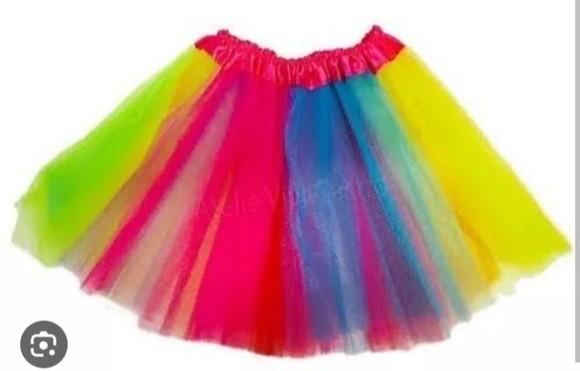 Saia de Tule Carnaval 40 cm c/ Brilho Fantasia Carnaval