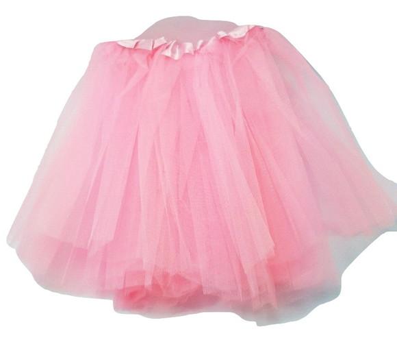 Saia Tule Rosa Pronta Entrega