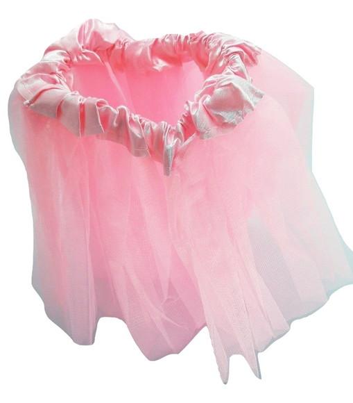 Saia Tule Rosa Pronta Entrega