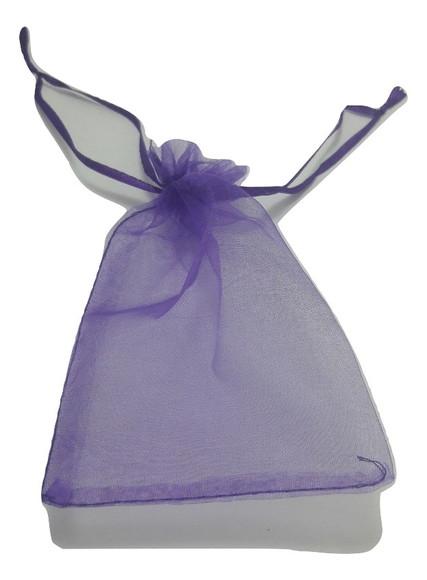 SAQUINHO DE ORGANZA AZUL 14X9 CM - 50 unidades