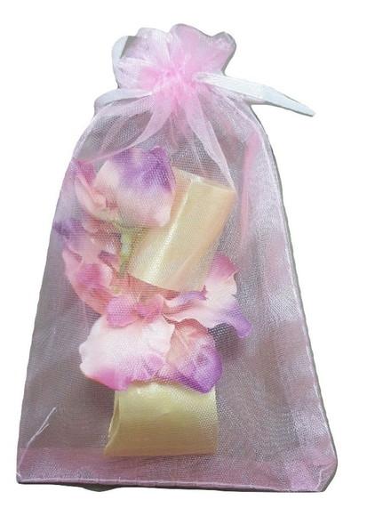 Saquinho de Organza Branco Lembrancinha 14X9cm 50 unidades