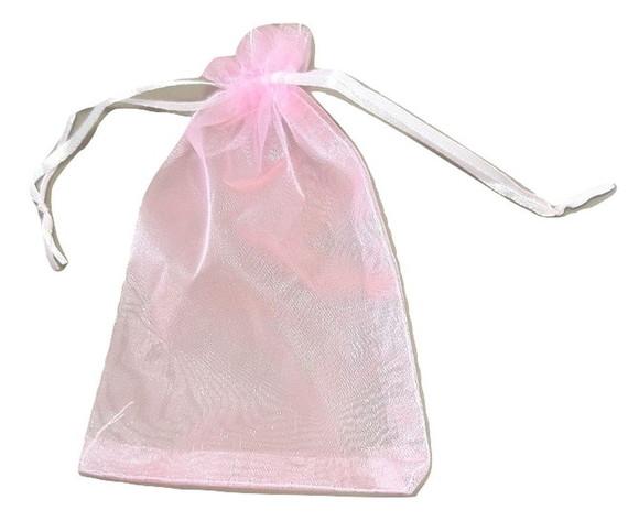 Saquinho de Organza Branco Lembrancinha 14X9cm 50 unidades