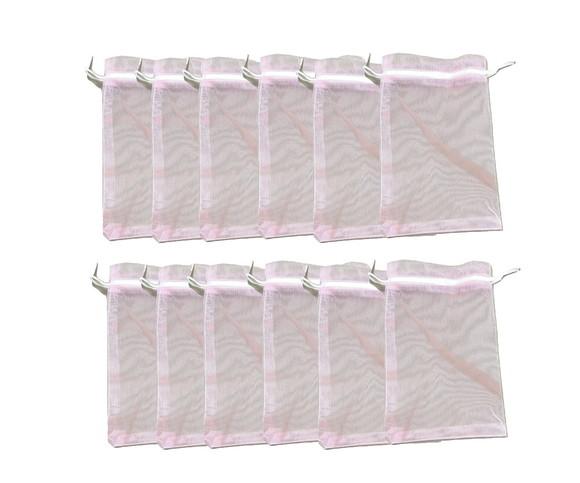 Saquinho de Organza Branco Lembrancinha 14X9cm 50 unidades