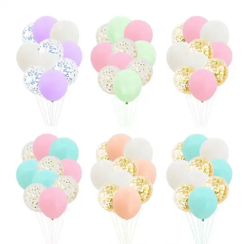 10 Balões com Confete Decoração Festas Aniversários Cores