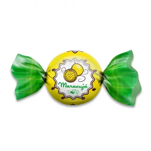 100 Embalagem Folhas para Trufas Maracujá 15x16cm