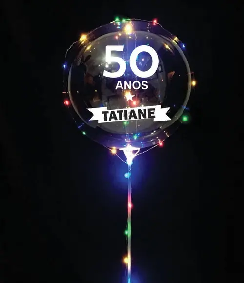 15 Balão de Led PERSONALIZADO c/ Bastão + Vareta + Pilhas