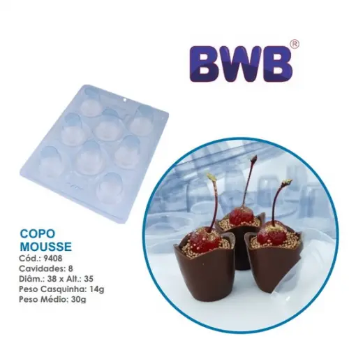 2 Formas Especial 3 Partes Silicone Copo Mousse 30g Bwb 9408