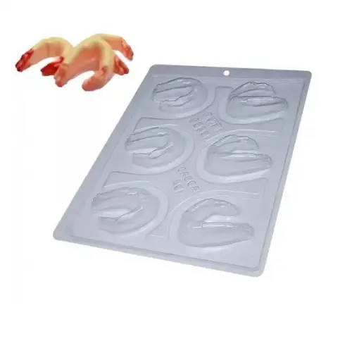 2 Formas Especial Camarão 3 Partes Silicone Pascoa Bwb 9638