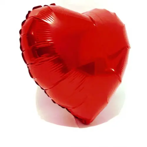 20 Balão de Coração Vermelho Metalizado 45 cm 18