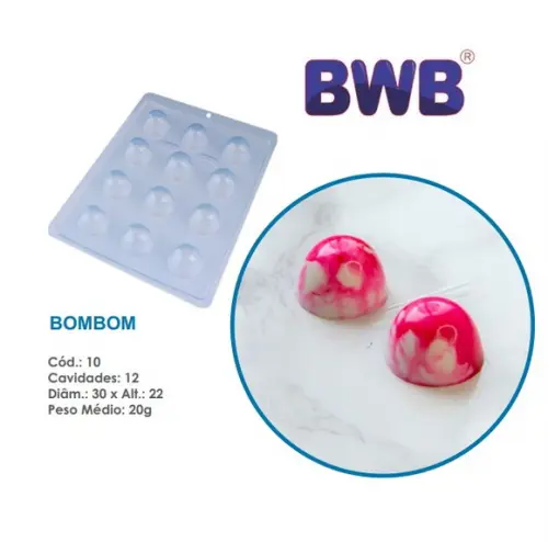 3 Formas Bombom Chocolate Bwb 10 Tradicional Páscoa Simples
