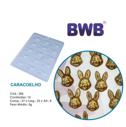 3 Formas Caracoelho Simples Pascoa Coelho Chocolate Bwb 206