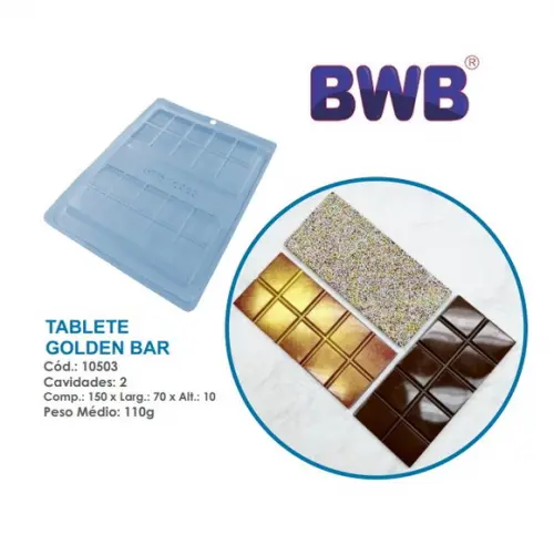 3 Formas Tablet Gonden Bar Simples Chocolate Bwb10503 Páscoa