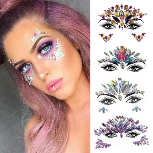 Adesivo de Rosto Carnaval Adulto e Infantil Face Sticker