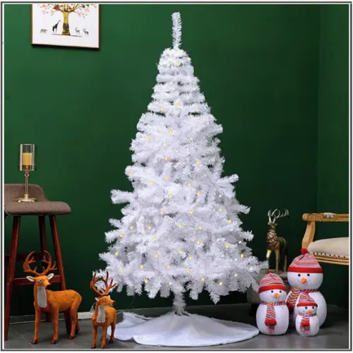 Arvore de Natal Luxo 150cm 220 Galhos Cheia Branca