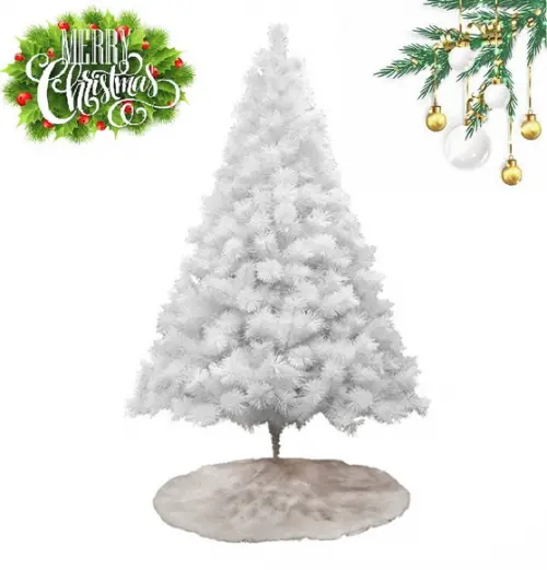 Arvore de Natal Luxo 150cm 220 Galhos Cheia Branca