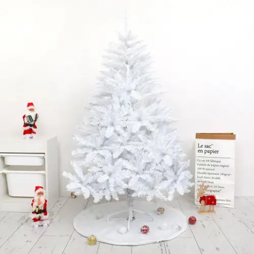 Arvore de Natal Luxo 150cm 230 Galhos Cheia Branca
