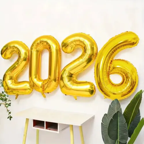 Balão 2026 Decoração Ano Novo Dourado Reveillon Frete Grátis