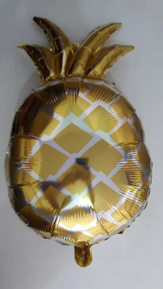 BALÃO ABACAXI METALIZADO 70X40 CM