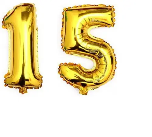 Balão de 15 Anos 18 Anos DOURADO PRATA GIGANTE PROMOÇÃO