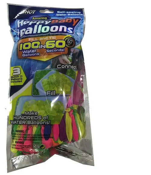 BALÃO DE AGUA WATER BALLOON MINI COLORIDO (C/100 BALÕES)
