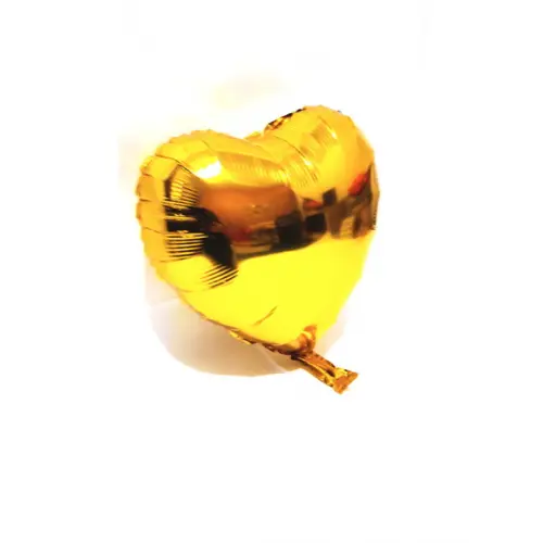 Balão de Coração Dourado Metalizado 45 cm 18"