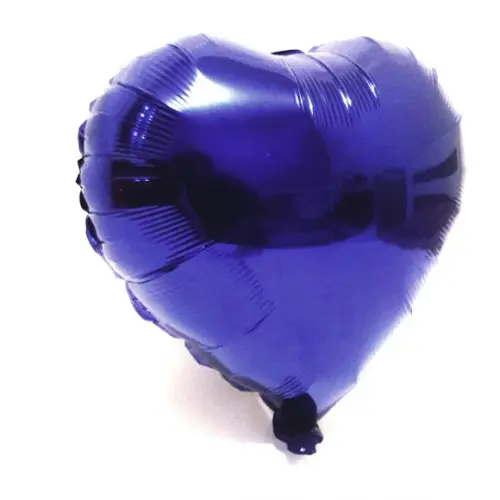 Balão de Coração Roxo Metalizado 45 cm 18