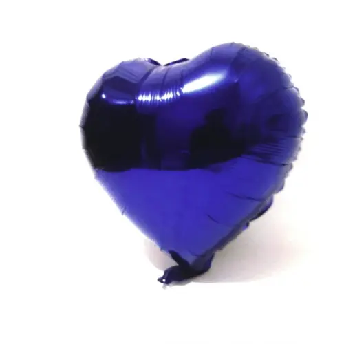 Balão de Coração Roxo Metalizado 45 cm 18