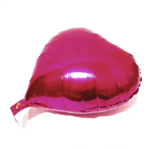Balão de Coração Rosa Metalizado 45 cm 18
