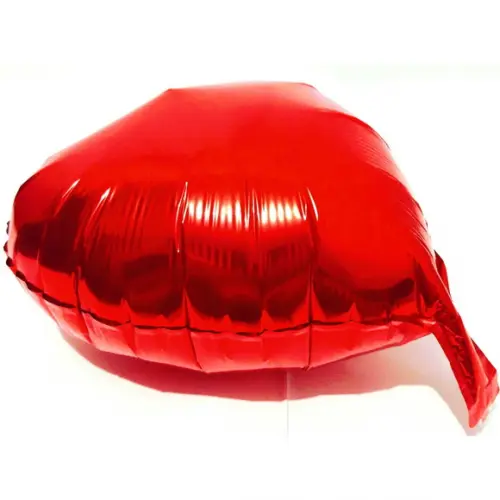 Balão de Coração Vermelho Metalizado 45 cm 18