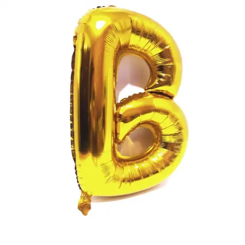 Balão GIGANTE Metalizado Dourado Letra B PROMOÇÃO