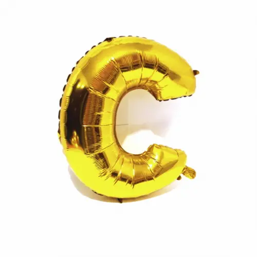 Balão GIGANTE Metalizado Dourado Letra C PROMOÇÃO