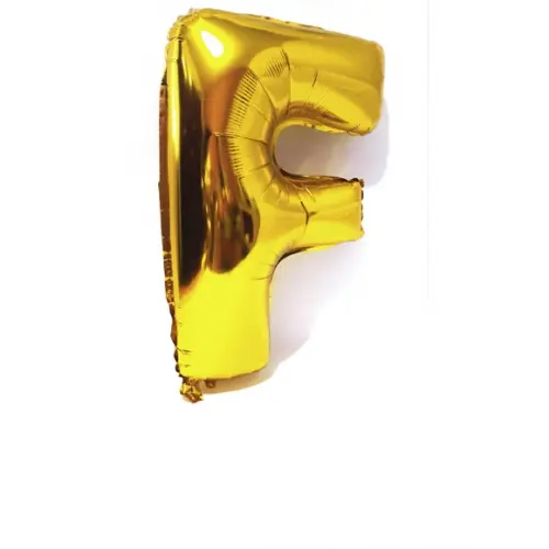 Balão GIGANTE Metalizado Dourado Letra F - PROMOÇÃO