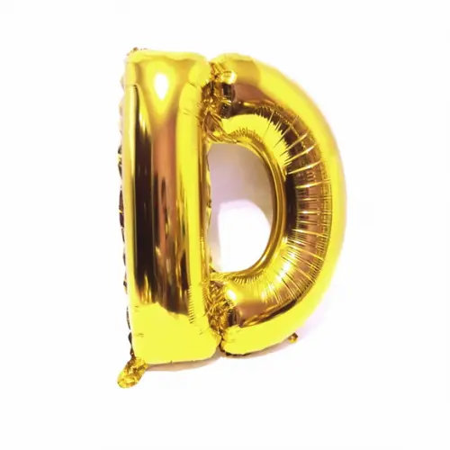 Balão GIGANTE Metalizado Dourado Letra D - PROMOÇÃO
