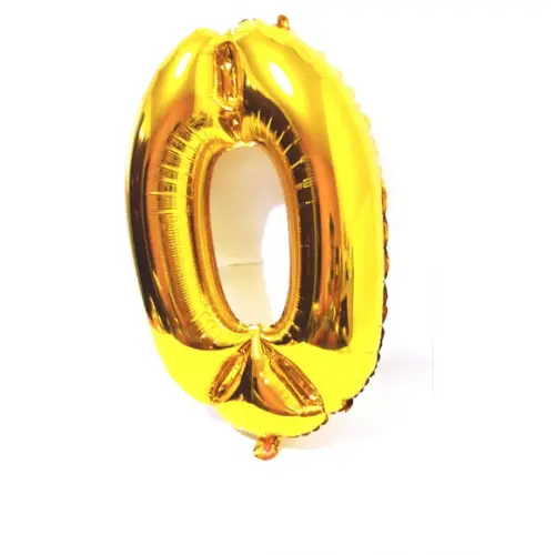 Balão GIGANTE Metalizado Dourado Número 0 PROMOÇÃO