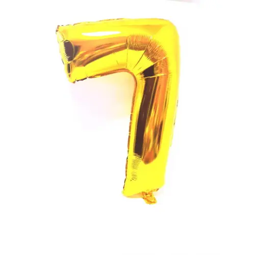 Balão GIGANTE Metalizado Dourado Número 7 PROMOÇÃO