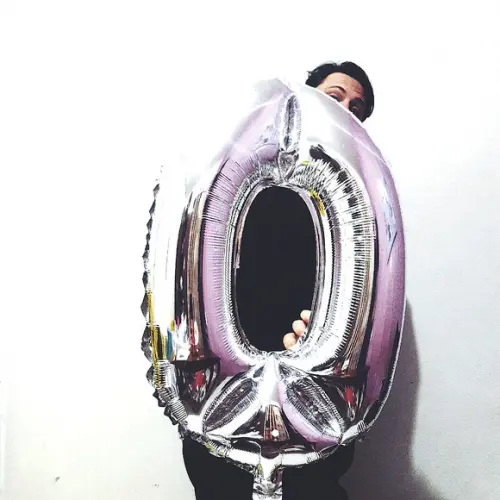 Balão GIGANTE Metalizado Prata Número 0 Pronta Entrega