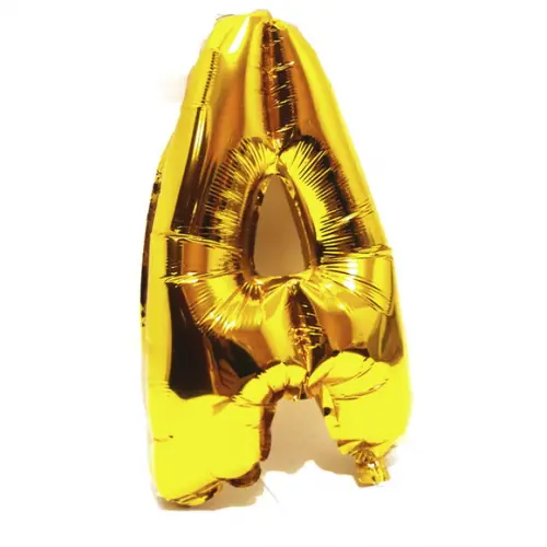 Balão Metalizado Letra A Dourado Pronta Entrega 45cm