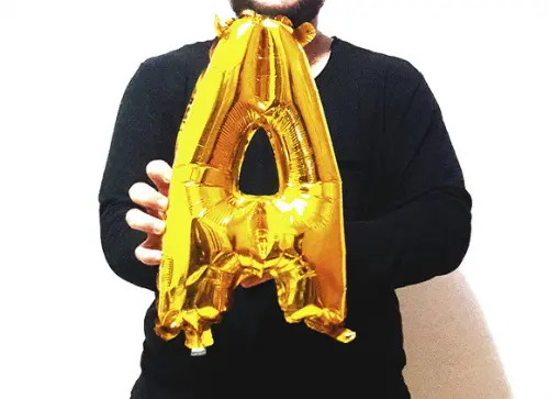 Balão Metalizado Letra A Dourado Pronta Entrega 45cm