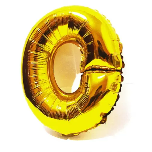 Balão Metalizado Letra O Dourado Pronta Entrega 45cm