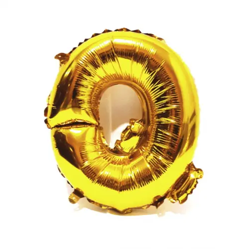 Balão Metalizado Letra Q Dourado Pronta Entrega 45cm