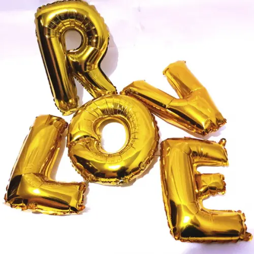 Balão Metalizado Letra R Dourado Pronta Entrega 45cm