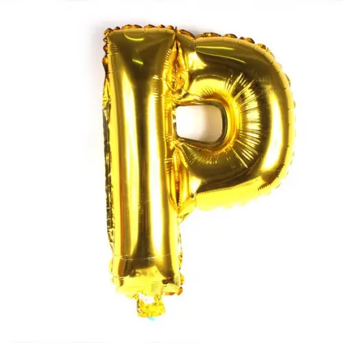 Balão Metalizado Letras/Números Dourado Pronta Entrega 45cm