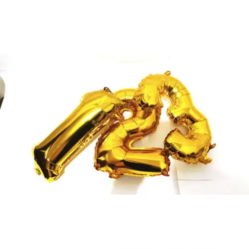 Balão Metalizado Número 9 Dourado Pronta Entrega 45cm