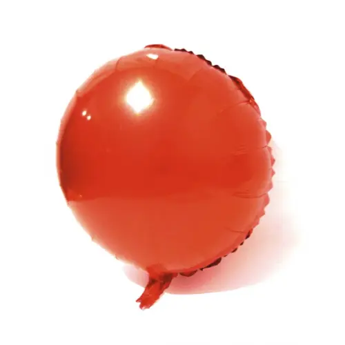 Balão Metalizado Redondo Vermelho 45cm