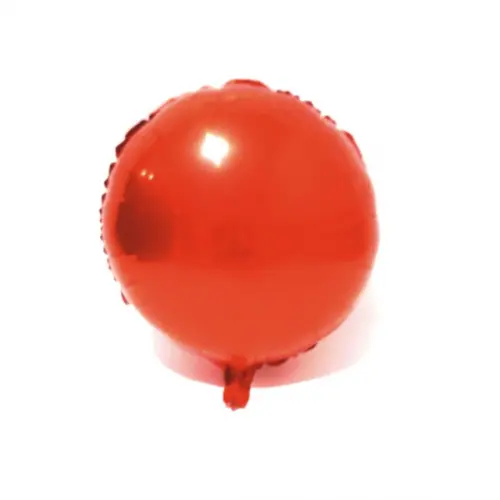 Balão Metalizado Redondo Vermelho 45cm