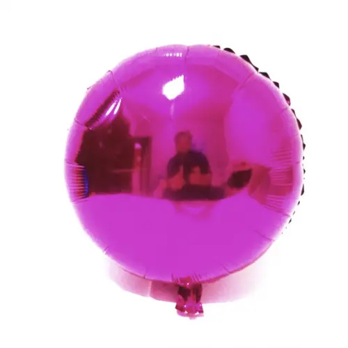 Balão Metalizado Redondo Lilás 45cm