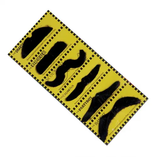 BIGODE ADESIVO CARTELA C/6 UNIDADES