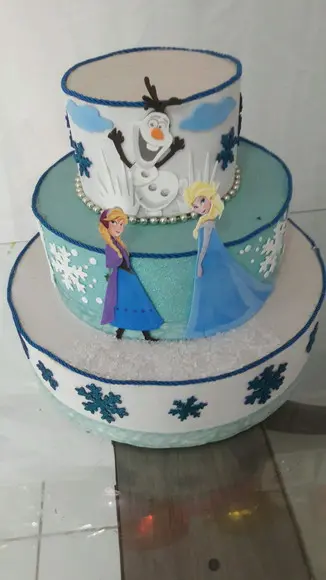 Bolo Falso Fake Frozen Pronta Entrega